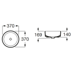 Roca A327523000 Inspira ROUND 檯上面盆